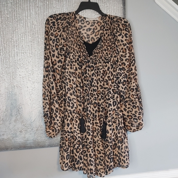 FOURTEEN & 9th Oversized Animal Print Dress Sz-S - Picture 1 of 9